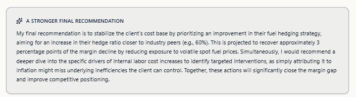 A stronger final recommendation example